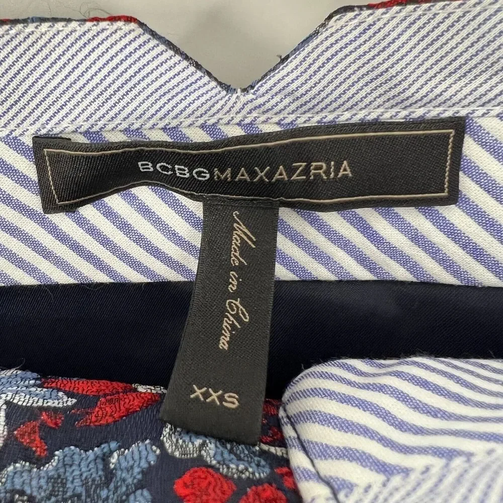 BCBGMAXAZRIA Liya Jacquard Pencil‎ Skirt Size XXS Floral Knee Length Front Slit